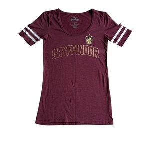 Warner Bros. Gryffindor Maroon Tee with Stripes